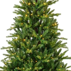 Sapin de Noël artificiel lumineux (220 LED) H150 cm Allix Vert sapin