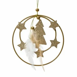 Sapin de Noël (H14 cm) Couronne sapin Or