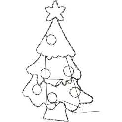 Sapin de Noël lumineux 201 LED (H80 cm) Néon effet flash Multicolore