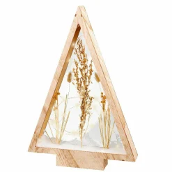 Sapin de Noël lumineux à piles 40 LED (H47 cm) Wood Blanc chaud