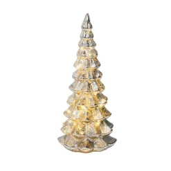 Sapin de Noël lumineux à piles 20 LED (H32 cm) Eternel Argent