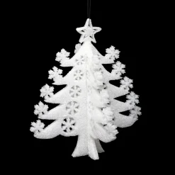 Sapin de Noël à suspendre (H30 cm) Byron Blanc