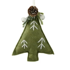 Sapin en feutrine à suspendre (H13 cm) Alpin Vert romarin