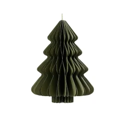 Sapin en papier à suspendre (H15 cm) Fermeture Magnétique Vert romarin