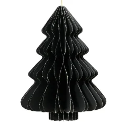 Sapin en papier à suspendre (H15 cm) fermeture Magnétique Noir
