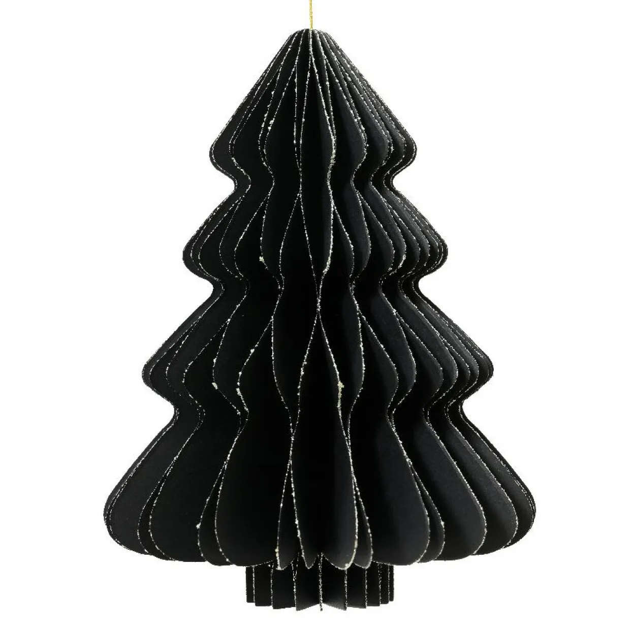 Sapin en papier à suspendre (H15 cm) fermeture Magnétique Noir