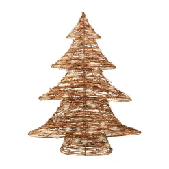 Sapin lumineux à piles 30 LED (H40 cm) Christmas Rotin Blanc chaud