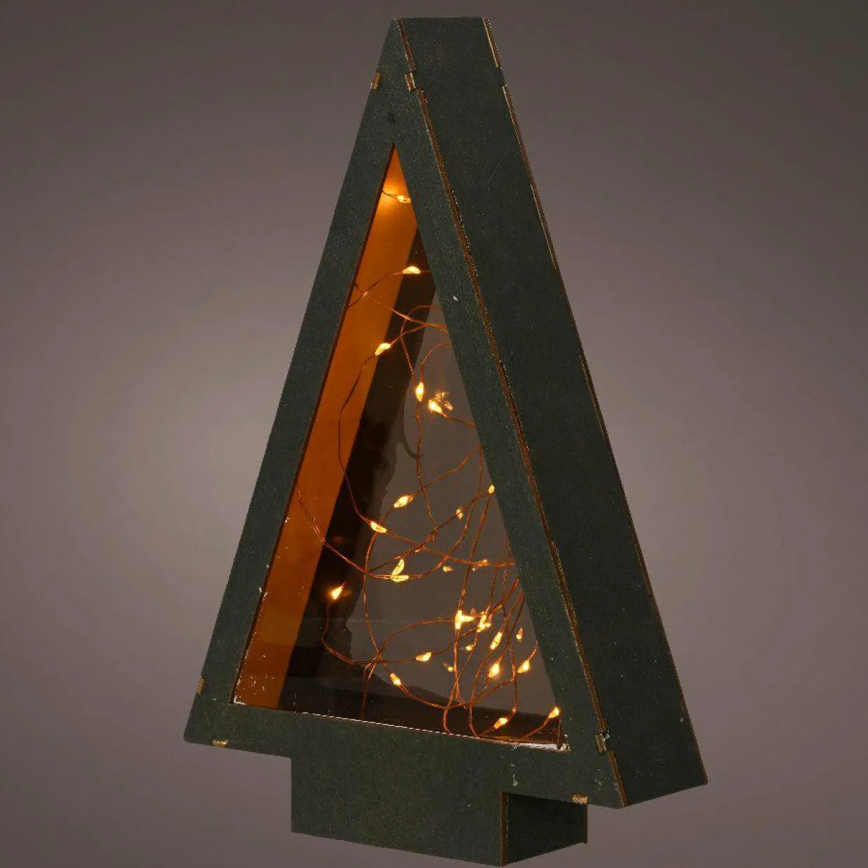 Sapin lumineux à piles 60 LED (H47 cm) Savoie Blanc chaud