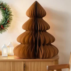 Sapin papier à poser (H90 cm) Fermeture Magnétique Brun café