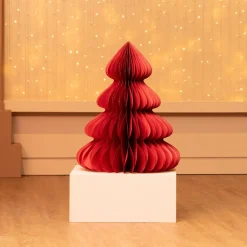 Sapin papier à poser (H90 cm) Fermeture Magnétique Rouge