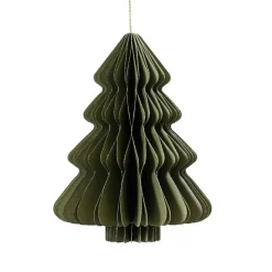 Sapin papier à suspendre (H40 cm) Fermeture Magnétique Vert