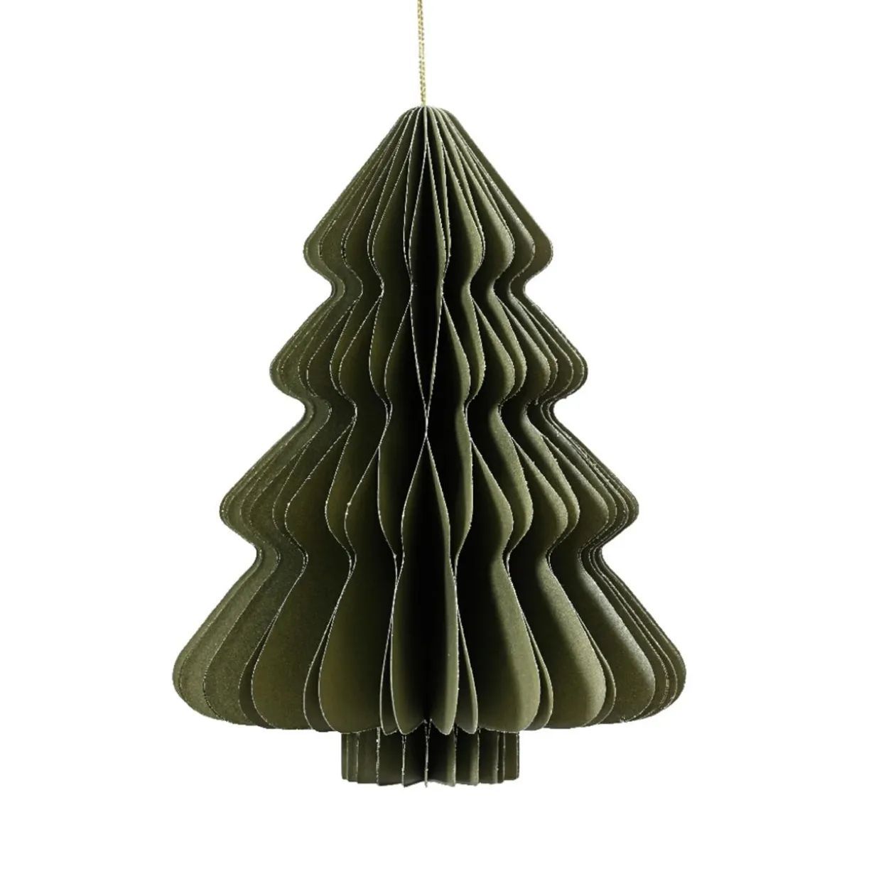 Sapin papier à suspendre (H40 cm) Fermeture Magnétique Vert