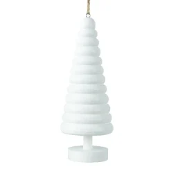 Sapin à suspendre en bois (H15 cm) Harmonie Blanc