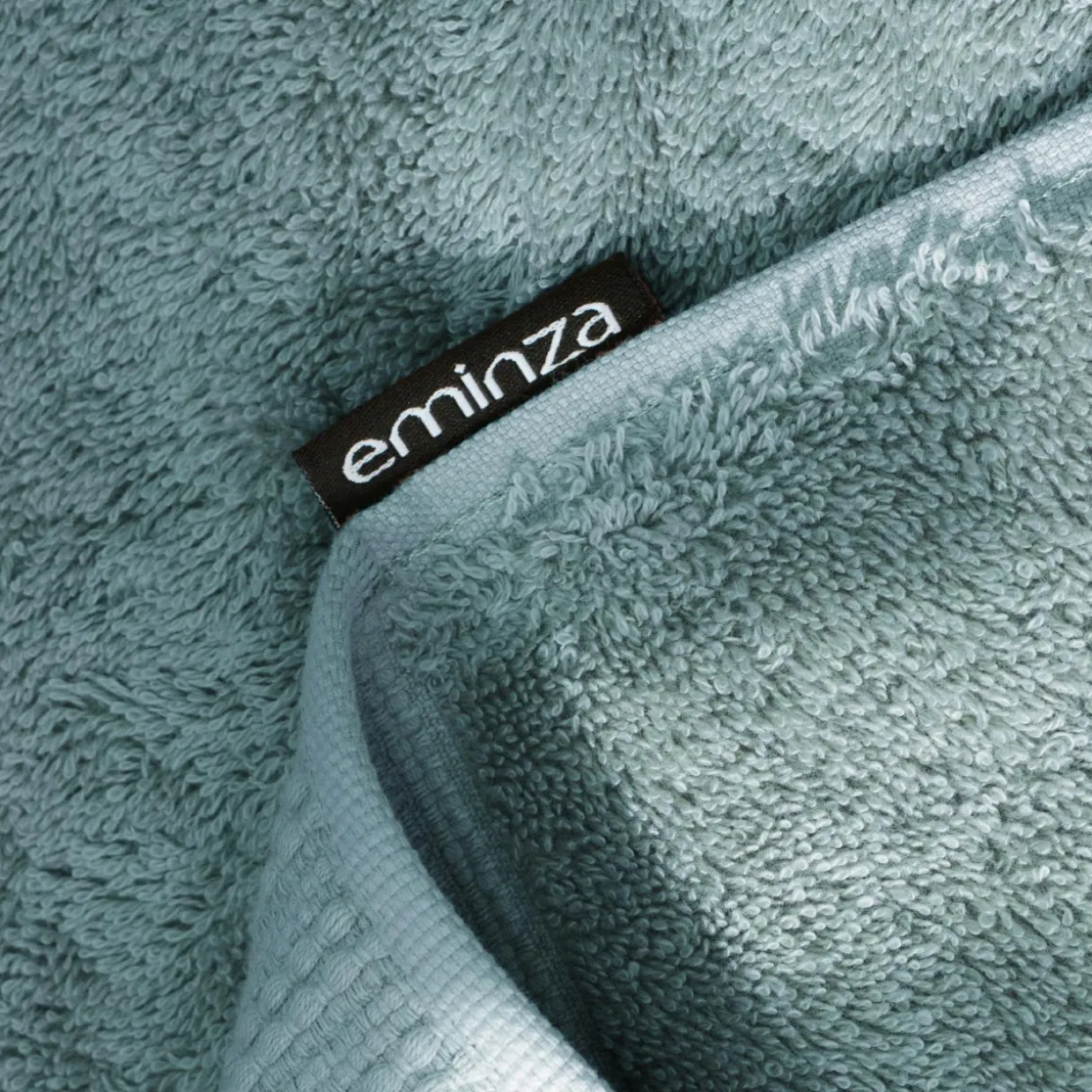 Serviette de bain coton bio (30 x 50 cm) Méline Bleu glacier
