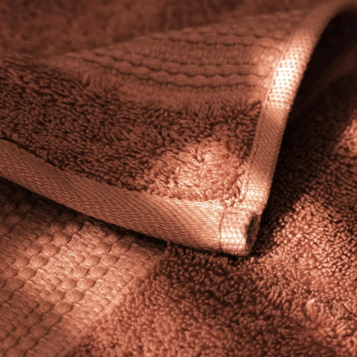 Serviette de bain coton bio (90 x 150 cm) Méline Terracotta