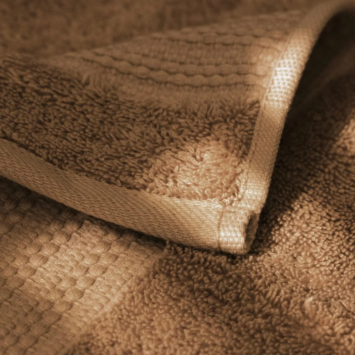 Serviette de bain coton bio (90 x 150 cm) Méline Camel