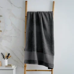 Serviette de bain coton bio (70 x 130 cm) Méline Gris orage