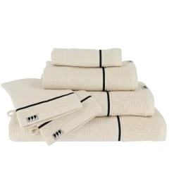 Serviette de bain coton nid d'abeille (30 x 50 cm) Japandi Beige