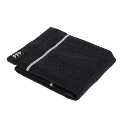 Serviette de bain coton nid d'abeille (30 x 50 cm) Japandi Noir