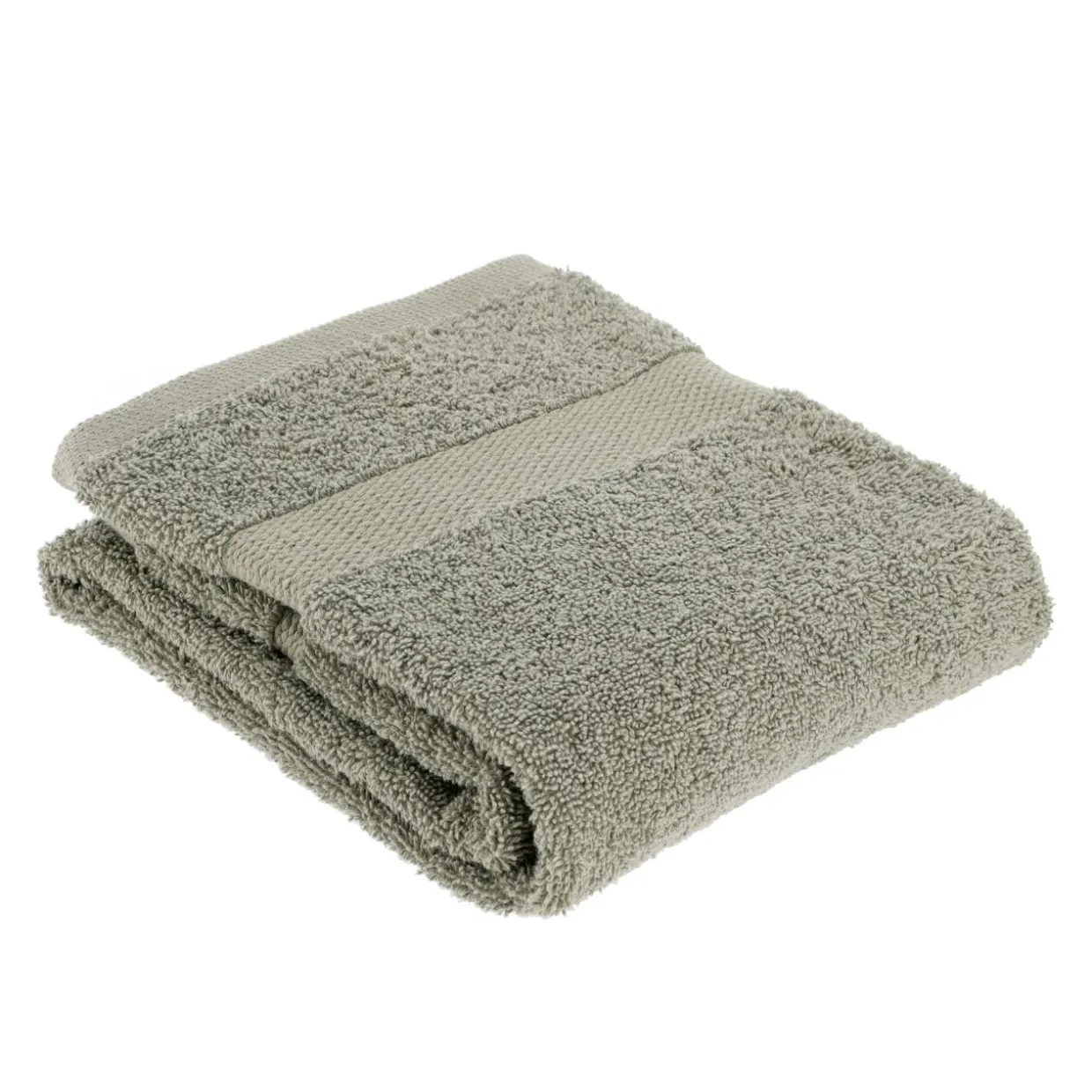 Serviette de bain coton (50 x 90 cm) Timeless Vert kaki