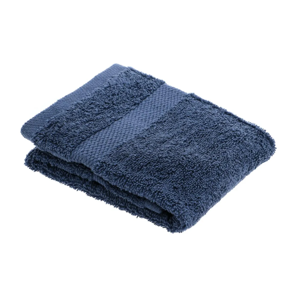 Serviette de bain coton (30 x 50 cm) Timeless Bleu marine