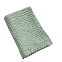 Serviette de bain gaze de coton (50 x 90 cm) Gaïa Vert eucalyptus