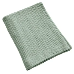 Serviette de bain gaze de coton (90 x 150 cm) Gaïa Vert eucalyptus