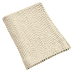 Serviette de bain gaze de coton (90 x 150 cm) Gaïa Beige pampa