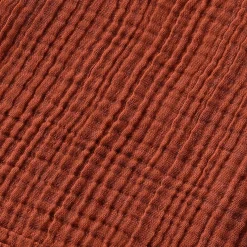 Serviette de bain gaze de coton (70 x 130 cm) Gaïa Terracotta
