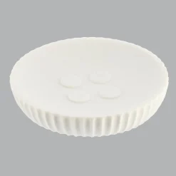 Set d'accessoires salle de bain résine Strié Blanc