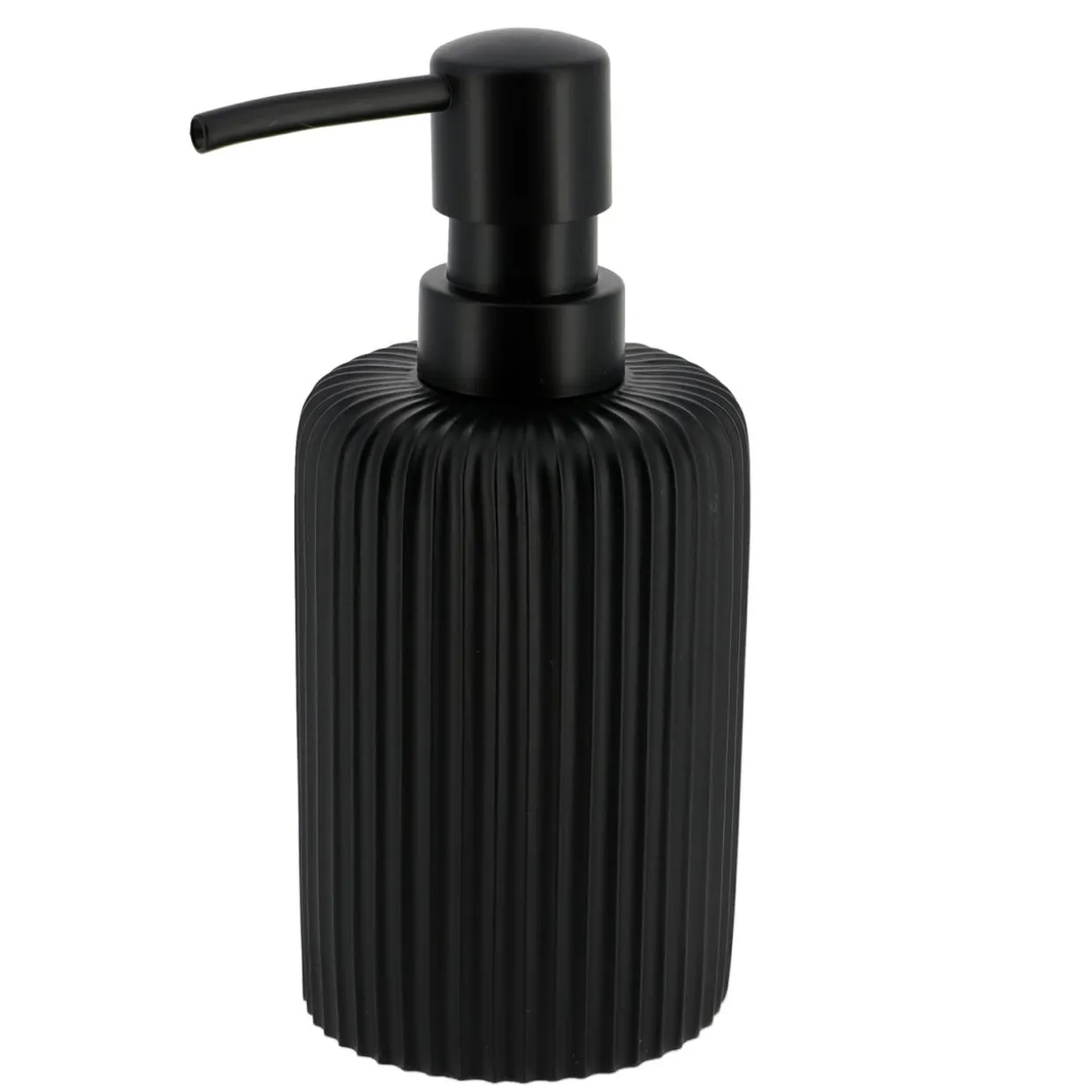 Set d'accessoires salle de bain résine Strié Noir