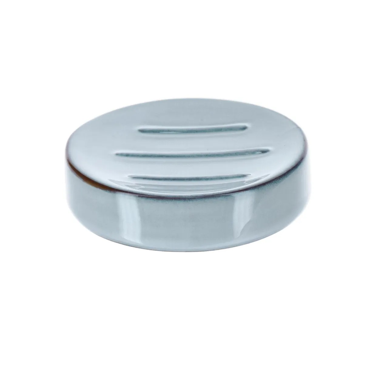 Set d'accessoires salle de bain grès laqué Pietra Bleu