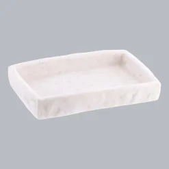 Set d'accessoires salle de bain Effet Pierre Blanc