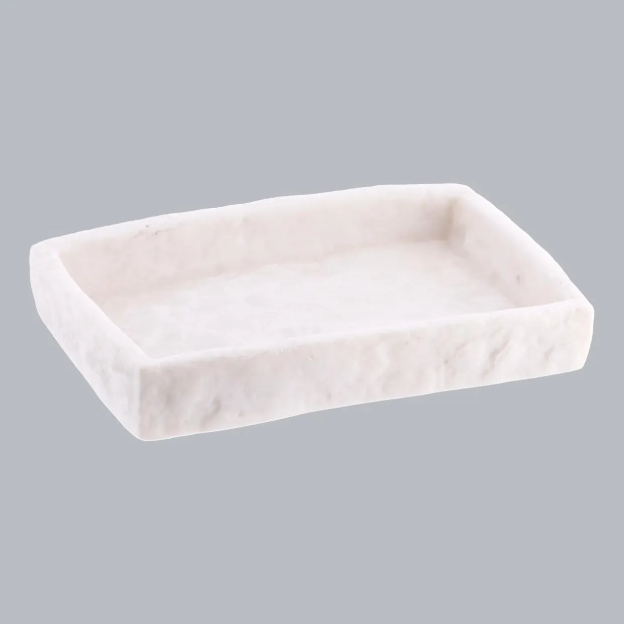 Set d'accessoires salle de bain Effet Pierre Blanc
