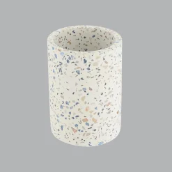 Set d'accessoires salle de bain ciment Terrazzo