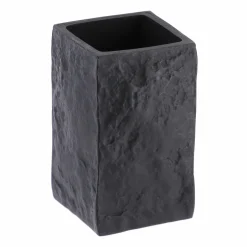 Set d'accessoires salle de bain Effet Pierre Noir