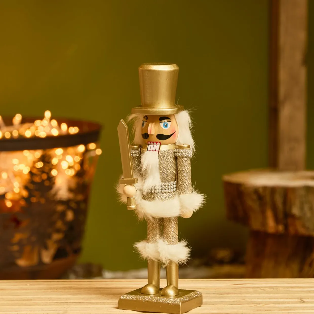 Soldat Casse-noisette en bois (H25 cm) Chevalier Champagne