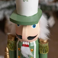Soldat Casse-noisette en bois (H50 cm) Viktor Vert