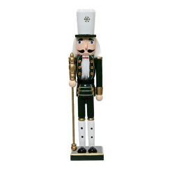 Soldat Casse-noisette en bois (H76 cm) Ernest Flocon Vert foncé