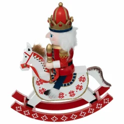 Soldat casse-noisette (H29 cm) Cheval à bascule