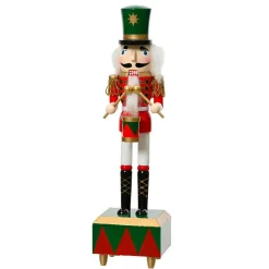 Soldat Casse-noisette musical en bois (H30 cm) Gaby et son tambour Impérial