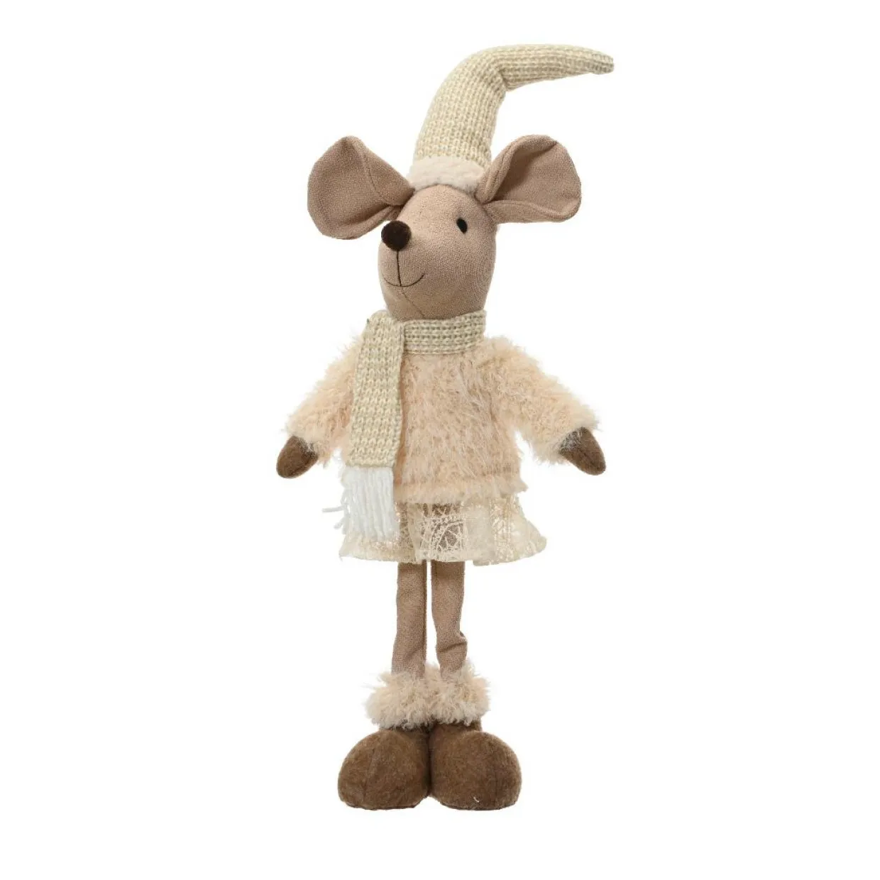 Souris debout (H60 cm) Mazette douceur Beige
