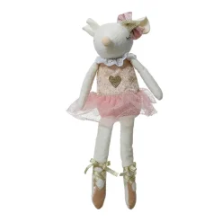 Souris de Noël (H37 cm) Salomé Danseuse ballerine Pêche