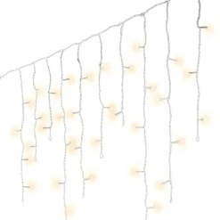 Stalactite lumineuse 20 m 490 LED câble blanc Stars Blanc chaud