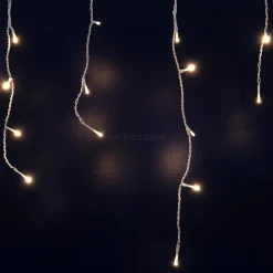 Stalactite lumineuse 7,50 m 175 LED câble blanc Stars Blanc chaud