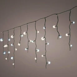 Stalactite lumineuse 20 m 490 LED câble noir Stars Bicolore Blanc chaud et froid