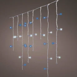 Stalactite lumineuse 7,50 m 175 LED câble blanc Stars Bicolore Bleu et blanc froid