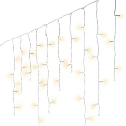 Stalactite lumineuse 11 m 259 LED câble blanc Stars Blanc chaud