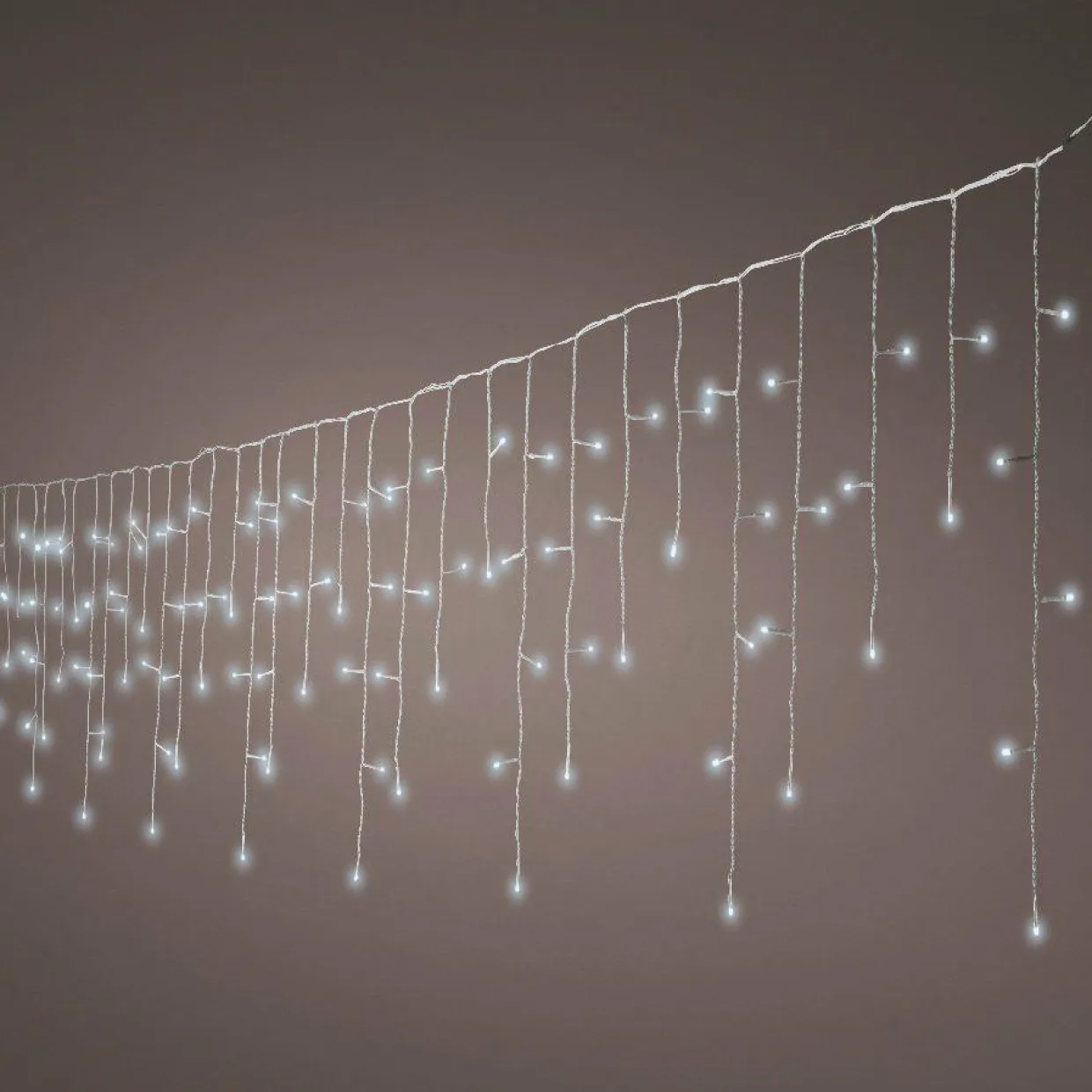 Stalactite lumineuse 11 m 259 LED câble blanc Stars Blanc froid