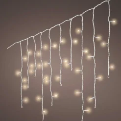 Stalactite lumineuse à piles 14 m 384 LED câble blanc Durawise Blanc chaud